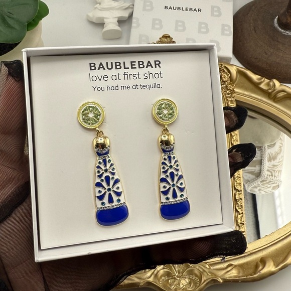 NWT BaubleBar “Love at First Shot” Drop Earrings - Picture 4 of 6